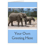 Elefant-Mutter und Baby-Foto Karten
