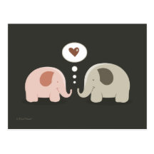 Elefant-Soul verbindet Postkarte