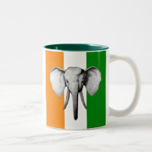 Elefant-Taubenschlag d ivore Elfenbeinküstegeschen Haferl