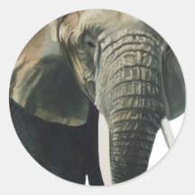 "Elefant-" Tier-Tier-Aquarell Runder Aufkleber