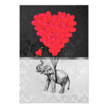Elefant- u. Herzballone Ankündigung