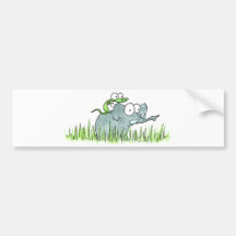 Elefant u. Lizzard Autoaufkleber
