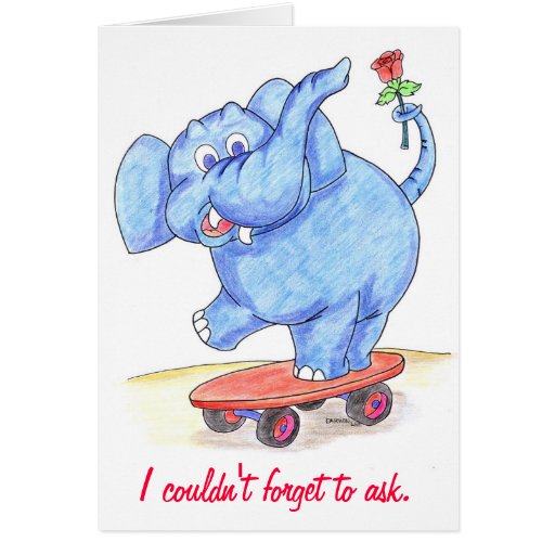 Elefant-Valentinsgruß-Karte sind Sie mein Valentin
