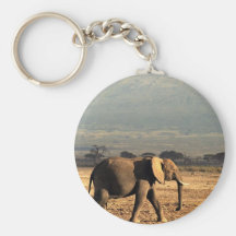Elefant vor Kilimanjaro Schlüsselbänder