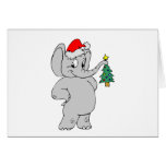 Elefant (Weihnachtsmannmütze) Karten