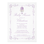 Elegant Baby Rattle Girl Baby Shower Invitation einladungen