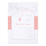 Elegant Baptism Invitation  |  Coral einladungen