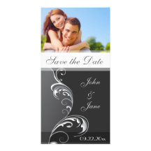 Elegant blühen Sie /photo "Save the Date " Foto Karte