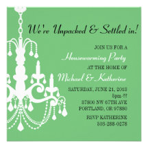 Elegant Chandelier Housewarming Party Invitation