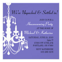 Elegant Chandelier Housewarming Party Invitation