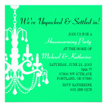 Elegant Chandelier Housewarming Party Invitation