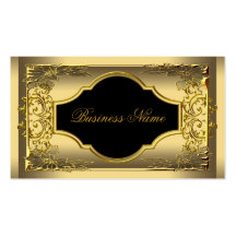 Elegant Classy Black Gold Profile Company Visitenkarten Vorlage