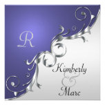 Elegant Purple and Silver Wedding Invitation einladungen