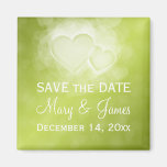 Elegant Save the Date Wedding modernes Herz-Grün Magnete