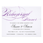Elegant Script Rehearsal Dinner Invitation Purple einladungen
