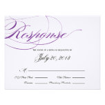 Elegant Script Response Card - Purple einladungen