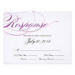 Elegant Script Response Card - Purple einladungen