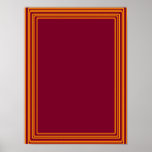 Elegant Template with Border Dark Purple Poster