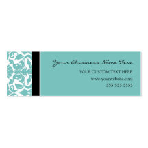 Elegante aquamarine Damast-Geschäfts-Karten Visitenkarten