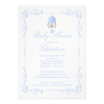 Elegante Baby-Geklapper-Jungen-Babyparty-Einladung