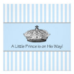 Elegante blaue Dusche Prinz-Baby Individuelle Ankündigungen