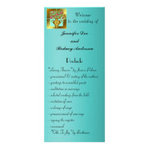 Elegante Blumenhochzeits-Programm-Gestell-Karte Individuelle Werbe Karte