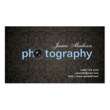 Elegante Damast Photogrpahy Visitenkarten mit QR