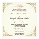 Elegante goldene Akzent-Goldhochzeit laden ein Personalisierte Einladungskarte