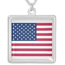Elegante Halskette mit Flagge der USA