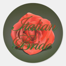 Elegante italienische Braut Aufkleber