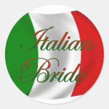 Elegante italienische Braut Aufkleber