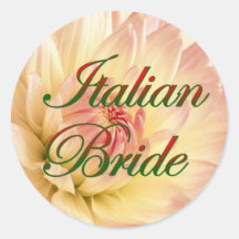 Elegante italienische Braut Sticker