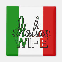 Elegante italienische Ehefrau Kühlschrankmagnete