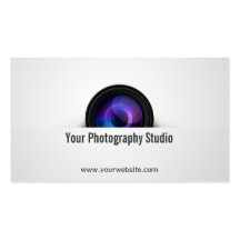 Elegante Kameraobjektiv-Fotograf-Visitenkarte