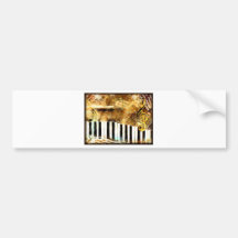 Elegante Klavier-Musik u. Anmerkungen Autoaufkleber