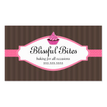 Elegante Kuchen-Bäckerei-Visitenkarten
