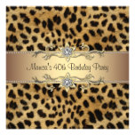 Elegante Leopard-Geburtstags-Party Einladungen
