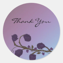 Elegante lila Rose danken Ihnen Runde Sticker