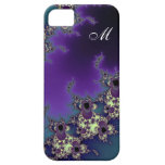 Elegante Monogramm-Fraktal-Kunst für iPhone 4 Fall iPhone 5 Hülle