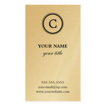 Elegante Monogramm-GoldVisitenkarten