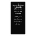 Elegante Monogramm-Hochzeits-Programme Karten Druck