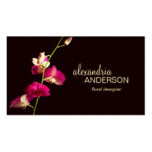 Elegante Orchideen-Designer-Visitenkarte