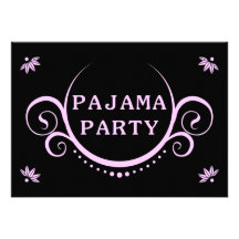 elegante Pyjama-Party Einladung