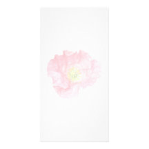 Elegante rosa Mohnblume Photo Karten Vorlage