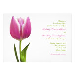 Elegante rosa Tulpe-Hochzeits-Einladung