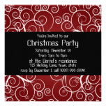 Elegante rote Feiertags-Party Einladungen