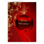 Elegante rote Weihnachtsverzierung Grußkarten
