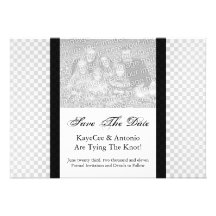 Elegante Save the Date Mitteilung Individuelle Einladungskarte