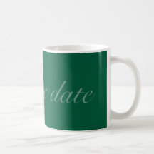 Elegante Save the Date Reben Kaffee Tasse