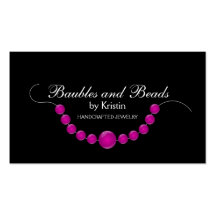 Elegante Schmuck-und Perlen-Visitenkarten